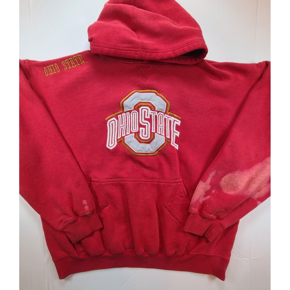 Red Oak Ohio State Buckeyes Hoodie Mens Large Red Football Team NCAA Mesh‎ Lined